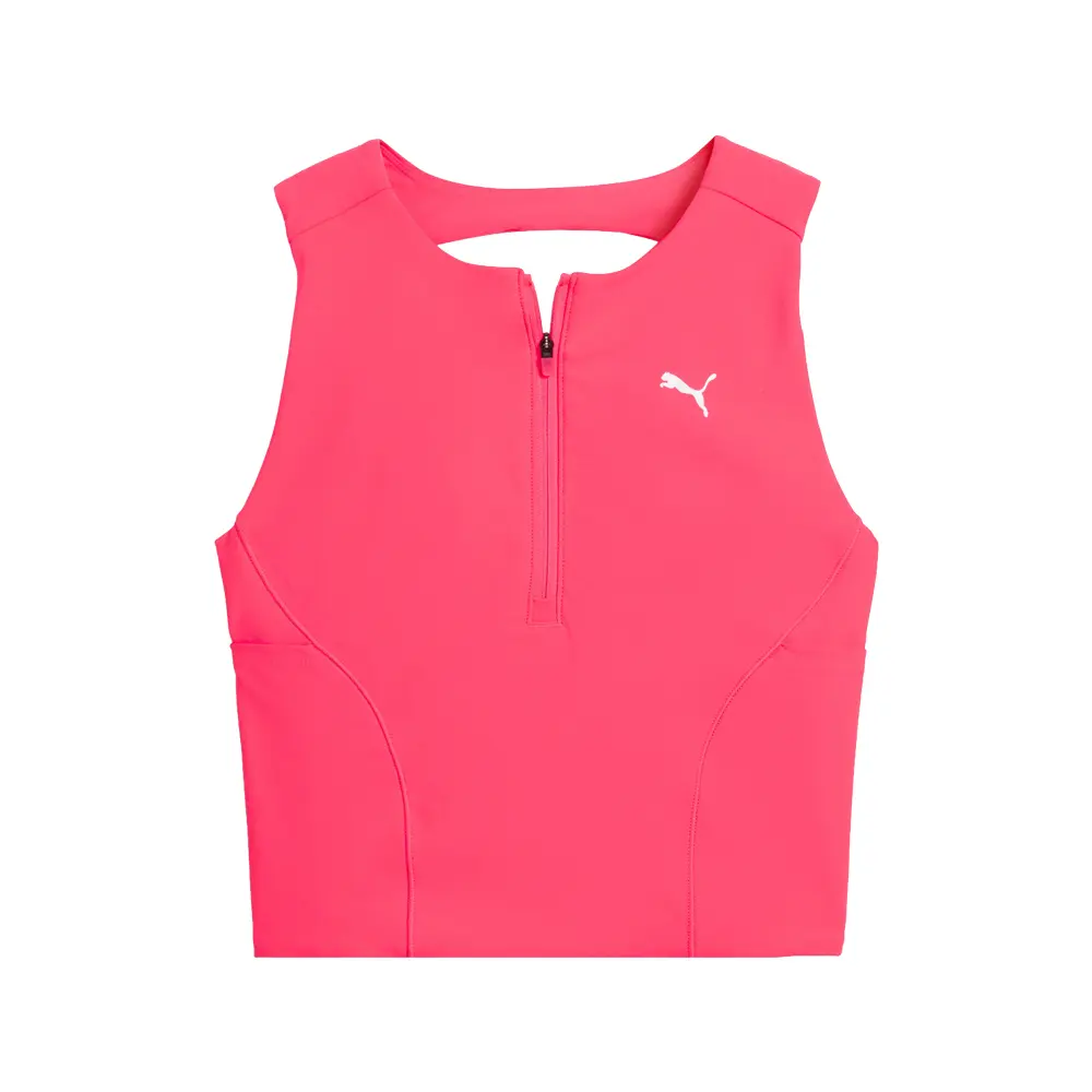PUMA Womens Run Lightstride Cropped Crew Neck Tank  Casual - Pink