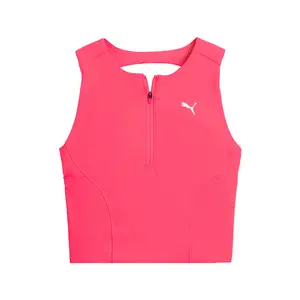 PUMA Womens Run Lightstride Cropped Crew Neck Tank  Casual - Pink
