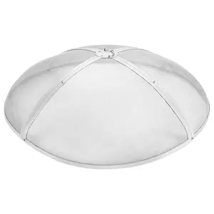 Father's Day Gift VEVOR Fire Pit Spark Screen Round 40", Reinforced Heavy Duty Steel Metal Cover, Outdoor Firepit Lid, Easy-Opening Top Screen Covers Round with Ring Handle for Outdoor Patio Fire Pits Backyard