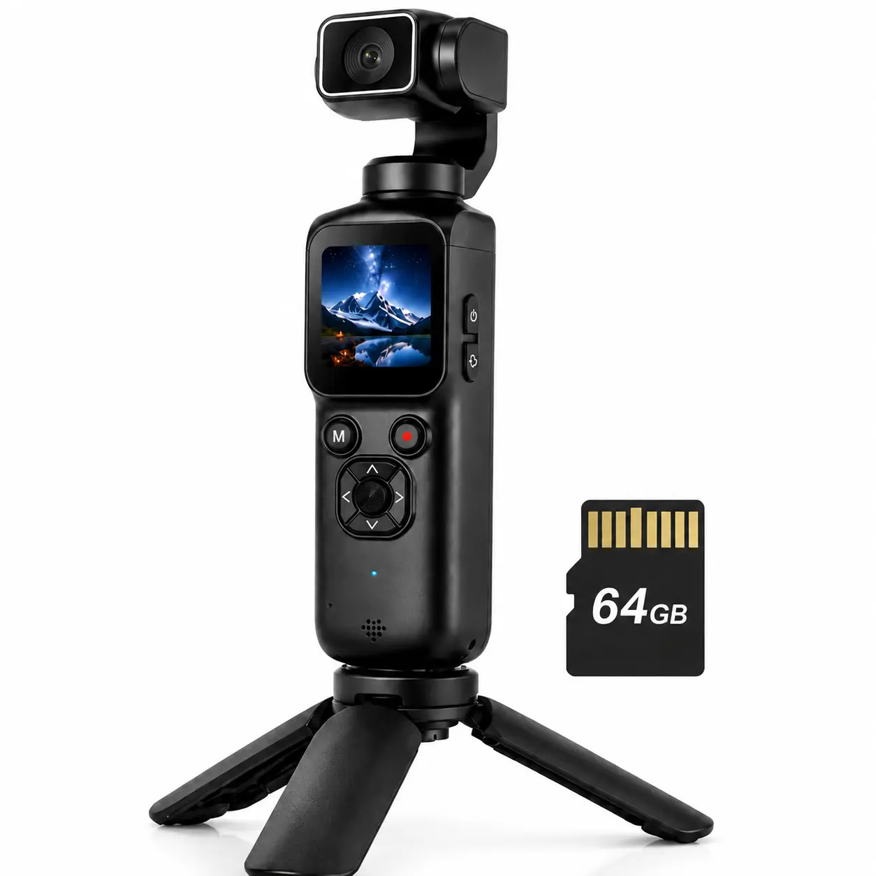4K Pocket Vlogging Camera , 75MP Digital Camera with single-axis Horizontal 330°, 1.72" Touch Screen, Fast Auto Focusing, Face Auto-Detect, 4X Zoom for Daily Recording, Youtube Titktok INS Content