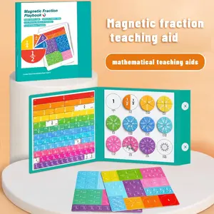 Magnetic Fraction Educational Puzzle, Magnetic Fraction Tiles & Fraction Circles Set, Math Manipulatives for Elementary School, Montessori Fraction Manipulatives Learning Toys for Kids Christmas, New Year, Birthday Gifts BlackFriday CyberMonday