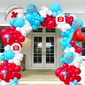 133Pcs Nurse Graduation Balloon Garland Kit Medical Party Nurses Day Decor Set