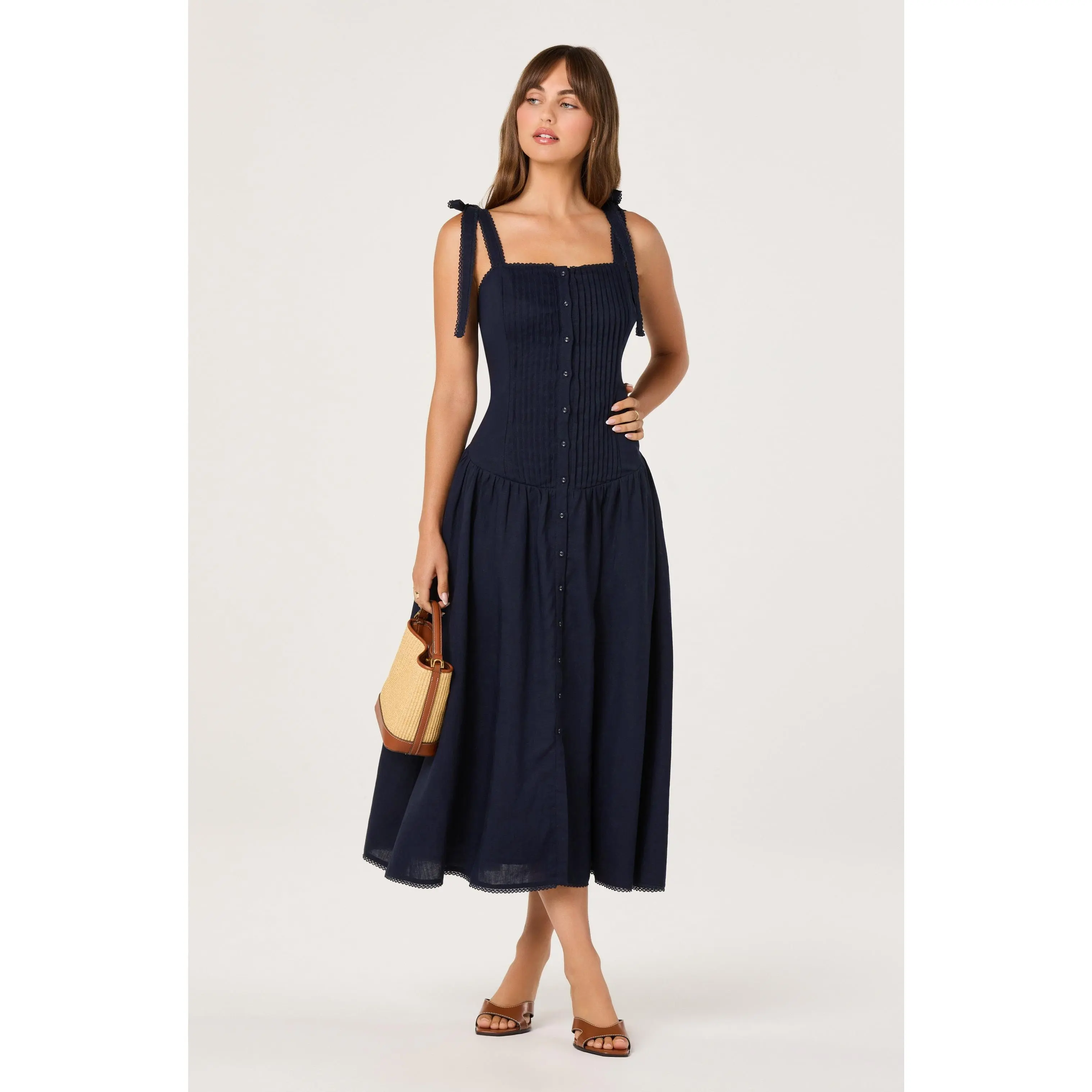 Marie Drop Waist Midi Dress