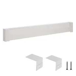 fathersdaygift VEVOR Baseboard Heater Covers, Basic Series 5 ft Standard Electric Heating Unit Front Cover for Home Improvement, Heavy-duty Steel, Easy Installation for Bedroom Replacing Old Cover, White
