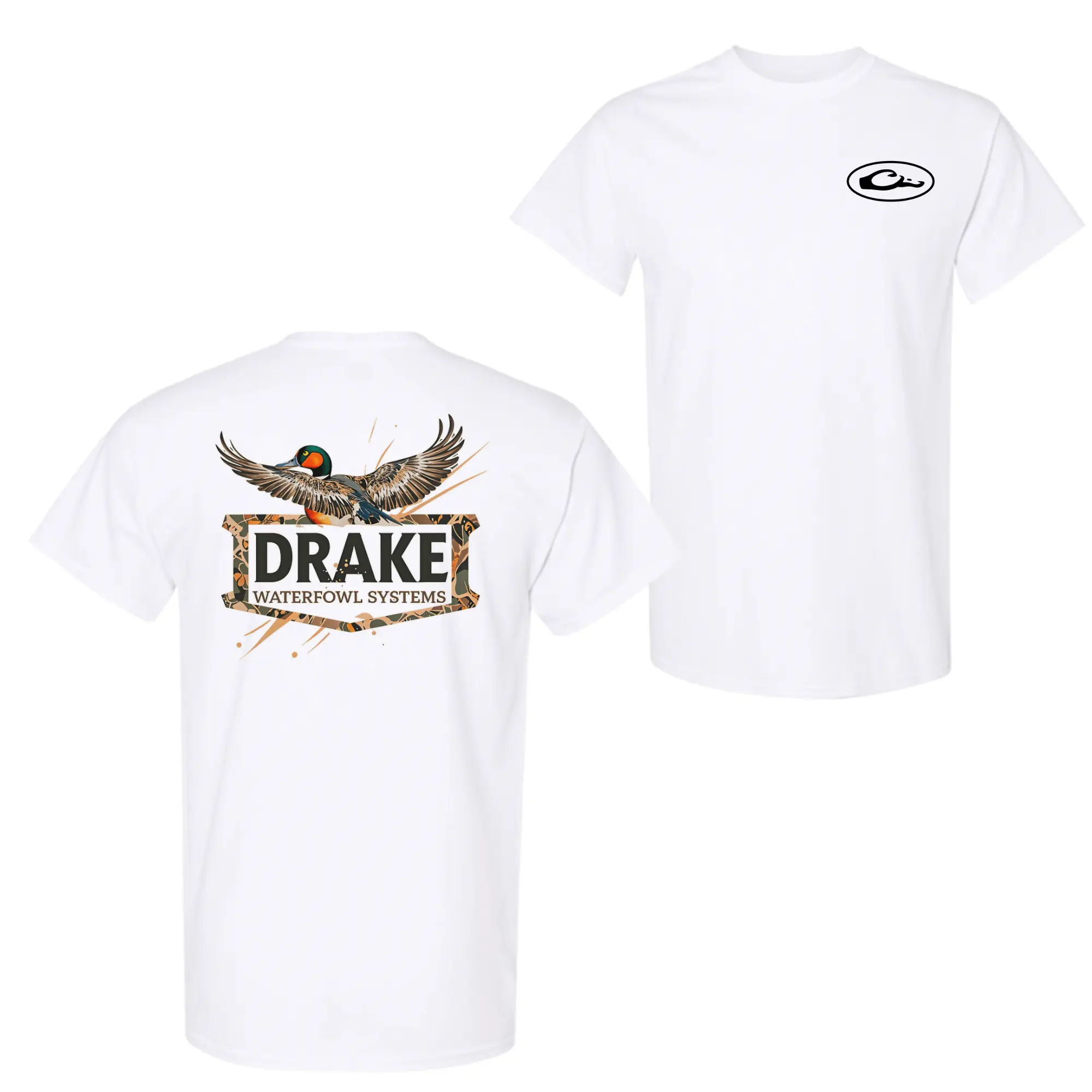 Drake Waterfowl Winged Teal T-Shirt, Flying Duck Hunting Graphic Tee for Men Women, Camo Crest Wildlife Art Shirt, Southern Style Outdoor Apparel, Gift for Him, Clothing Merch, Men’s T-Shirts, Summer T-Shirts Trendy Shirt, Vintage Tees
