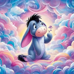 Donkey Pattern Diamond Arts Colorful Painting Kit without Frame, DIY Diamond Arts Colorful Painting for Home Bedroom Wall Decor, DIY Decorative Art Picture