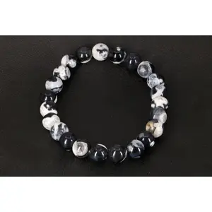 Orca Agate Stretchy Bracelet 8 mm