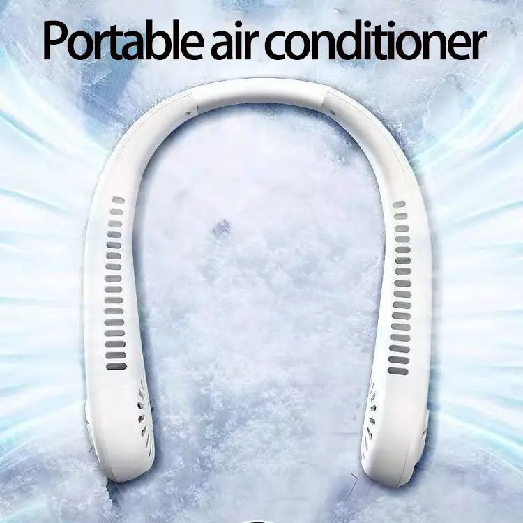 Hands-free neck fan for sports, travel and office use - Rechargeable bladeless cooling technology with up to 8 hours of run time - Wearable headphone