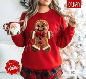Gingerbread Sweatshirt, Trendy Women's Holiday Sweater