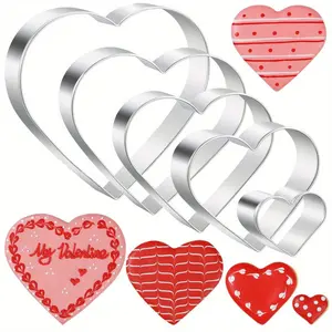 5-Piece Heart-Shaped Cookie Cutter Set | 430-Grade Stainless Steel, Easy to Press, Safe Touch