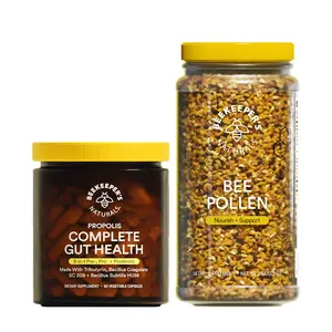 Total Wellness Pack: Gut Health Pre/Pro/Postbiotic + Bee Pollen 100% Raw for Digestion, Glow, Immunity & Natural Energy