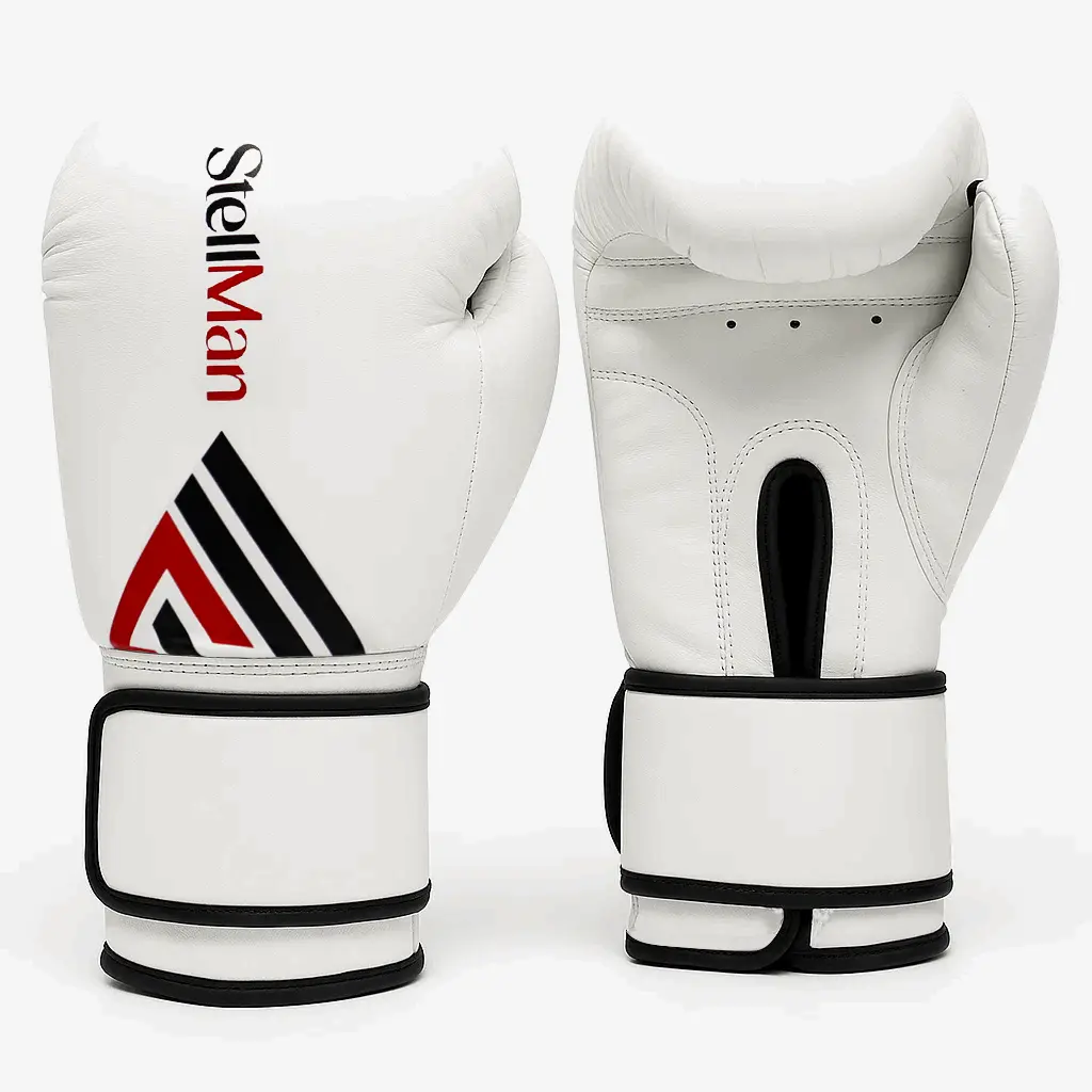 Stellman Professional Grappling Gloves - White, Multi-Layer Foam Impact Padding, Synthetic Leather
