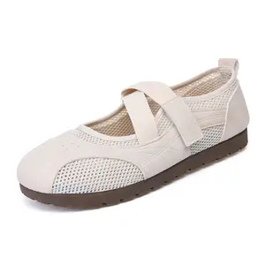 Women's Classic Comfort Mary Jane Flats Fashion Casual Dress Shoes Cute Closed Toe Slip On Lightweight Breathable Walking Shoes