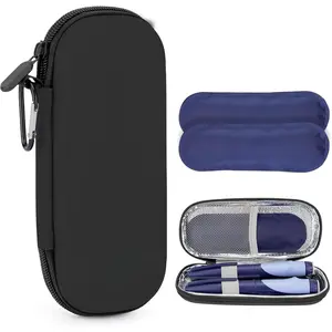 TSA-Approved Insulin Cooler Travel Case with 2 Ice Packs Compact for Travel & Daily Use Durable Insulated Bag
