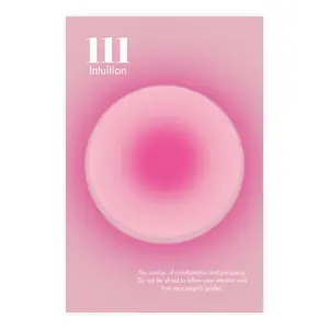 Aura Matte Poster, Angel Numbers, 111, Aesthetic, Cute, Trendy, Dorm, Bedroom, Wall Decor, Poster