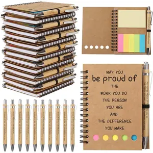 30 Sets Employee Appreciation Gifts Bulk Inspirational Spiral Notebook with Motivational Pens and Sticky Notes for Coworkers,Teachers,Office Staff,Nurse,Colleagues,Volunteer Thank You Gifts