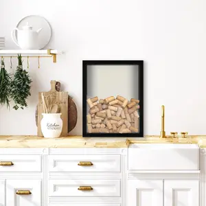 Silhouette Collection 11x14 Shadow Box Frame with Shatter-Resistant Glass Large Display Case for Tabletop & Wall Decor Photo Black with Soft Felt Back