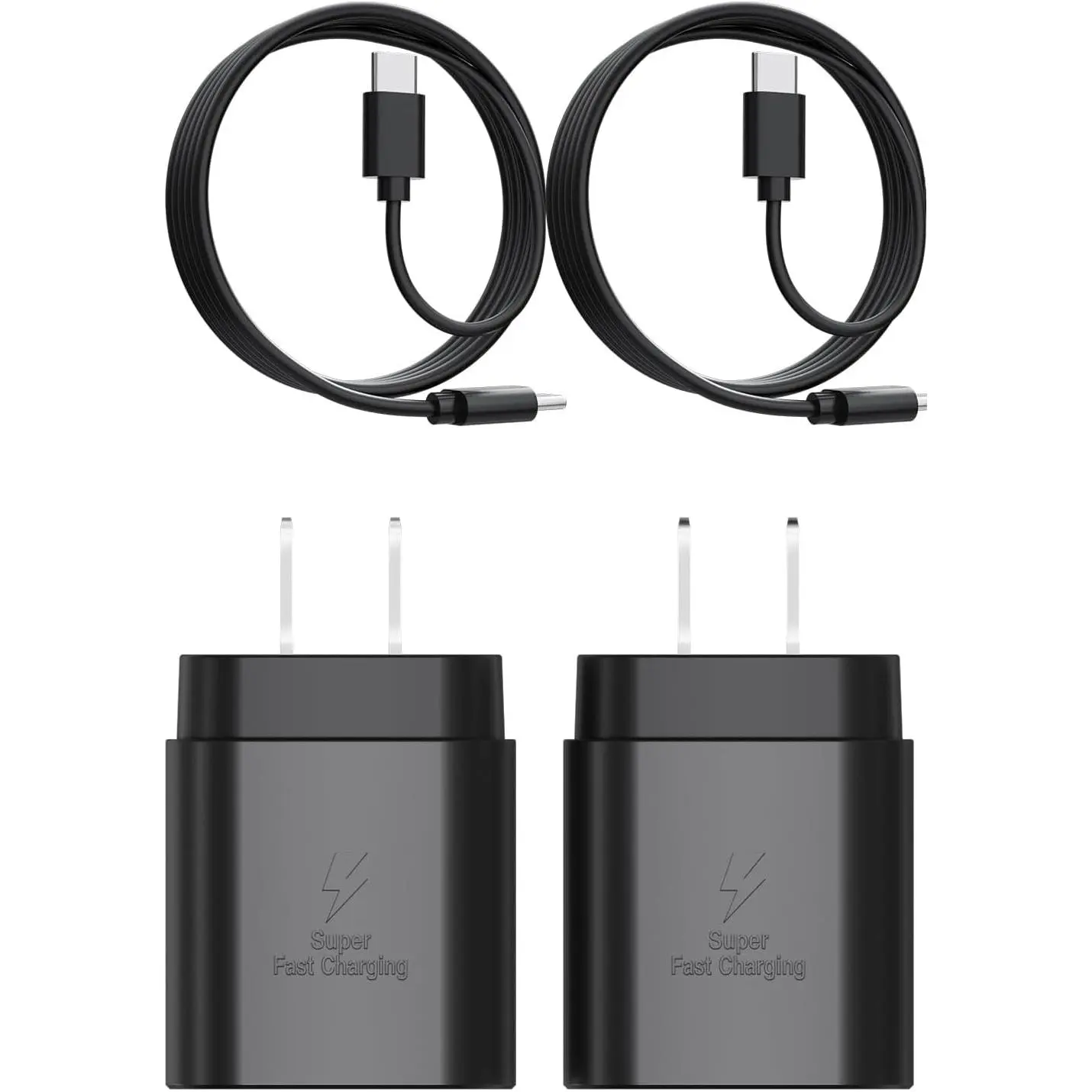 Type C Charger, 2-Pack 25W Type C Fast  Block with USB C Charger  Compatible with Galaxy S23 Ultra/S23+/S22/S21/S20/Phone 16/16 Plus/16 Pro Max/15/15 Pro Max/15 Plus
