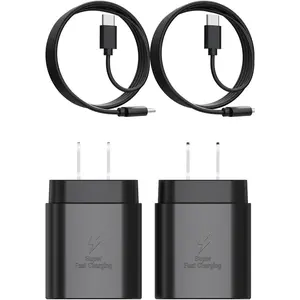 Type C Charger, 2-Pack 25W Type C Fast  Block with USB C Charger  Compatible with Galaxy S23 Ultra/S23+/S22/S21/S20/Phone 16/16 Plus/16 Pro Max/15/15 Pro Max/15 Plus
