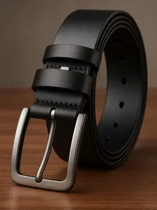 Mens Dress Belt,Genuine Casual Leather Belts for Men 1.5" Width