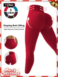 Women's High Waist Sports Leggings, Tummy Control Yoga Pants, Elastic Fabric, Comfortable Gym Wear, Essential Fitness Clothing, High Stretch Bottoms