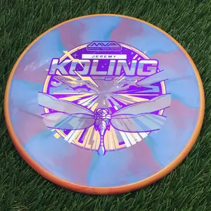 Axiom Cosmic Neutron Tempo with Jeremy Koling 2026 Team Series Art by Mike Inscho Stamp - 167.5g - Red And Orange Rim And Red Swirls On Blue
