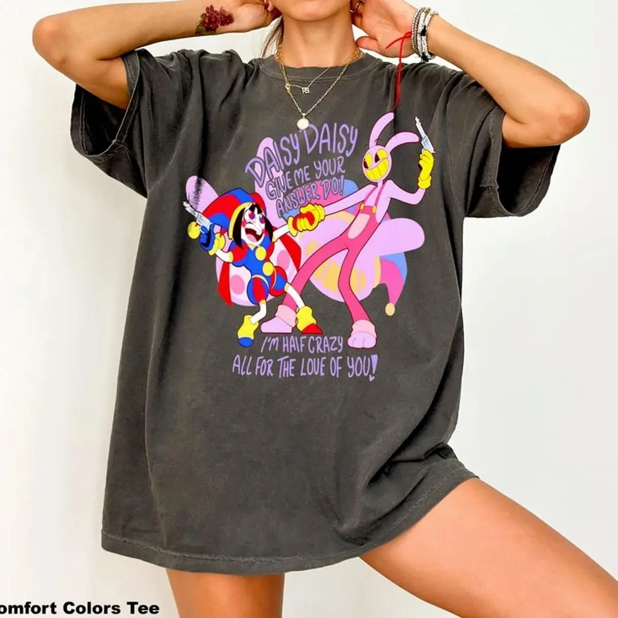 Comfort Colors Jax & Pomni Shirt - The Amazing Digital Circus Shirt,Tadc Shirt,Tadc Sweatshirt,Jax Sweater,Pomni Tshirt,Tadc Last Act Shirt