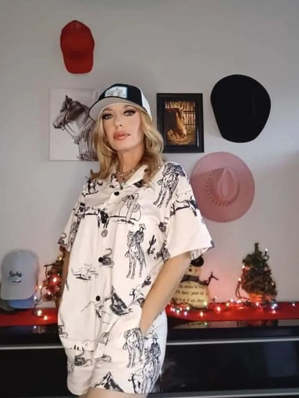 Baha Ranch Cowboy Ranch Women's Western Pajama Set