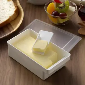 Butter cutting and storage box, food-grade refrigerator-specific plastic box with lid, cheese container.