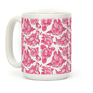 FLORAL PENIS MUG COFFEE MUG, Ceramic or Accent Mug, Mug Gifts, Gift Ideas