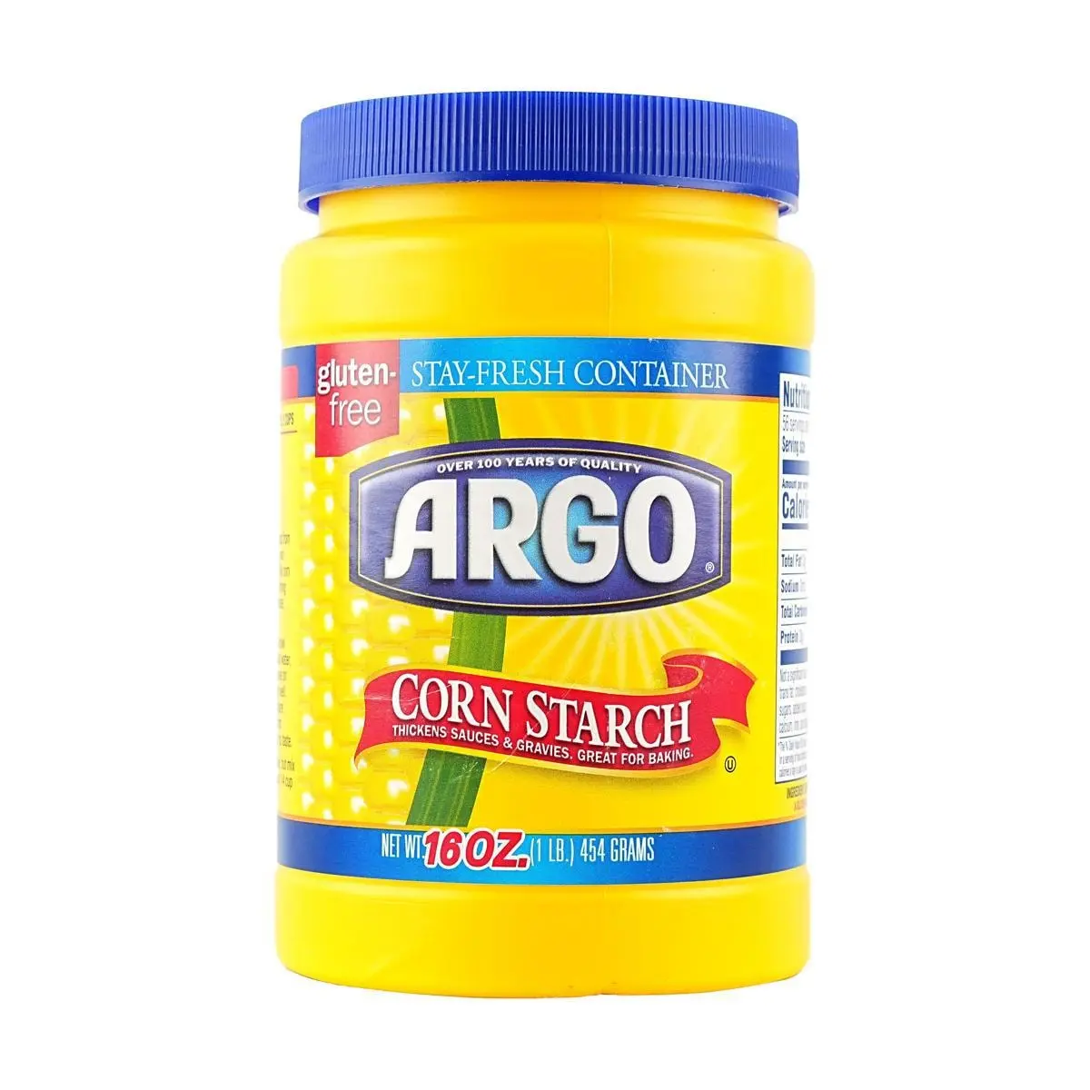 ARGO 100% Pure Corn Starch 454g - Gluten-Free Thickener for Baking, Tenderizing Meat & Gravy ARGO 100% Pure Corn Starch 454g - Gluten-Free Thickener for Baking, Tenderizing Meat & Gravy