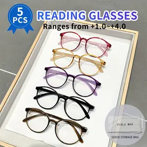 5 pairs of popular anti-blue light computer reading glasses for women, ladies' reading glasses, protect eyes for reading, a variety of multiples to choose from the best gift for the elderly, Reading Eyeglasses