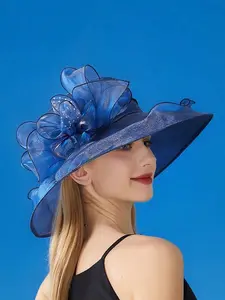 Local1pc Hat Women Ladies Organza Fascinator Easter Tea Party Bridal Sunday Hat CAQE