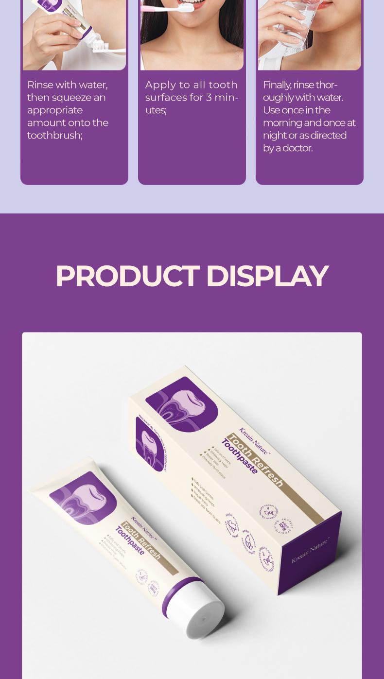 【Buy 1 Get 1 Free】Kreain Nature Oral Care Toothpaste – Natural Ingredient Toothpaste for Fresh Breath, Gentle Daily Oral Care, Helps Clean Teeth and Gums, Suitable for Sensitive Teeth and Daily Use