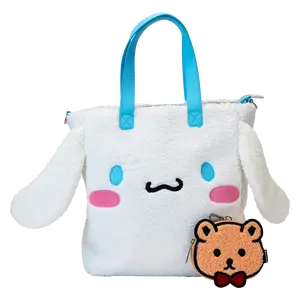 Sanrio Cinnamoroll Sherpa Tote Bag with Coin Pouch