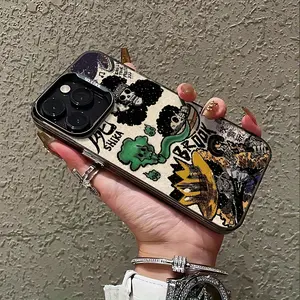 Cartoon Character Brook Jinbei Phone Case Compatible with iPhone 16 15 14 13 12 11 Pro Max X XR XS Max 8 7 Plus Shockproof Matte Back Cover