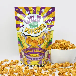 Wild About Popcorn - Creamy Caramel Popcorn - A Rich Thick Coating of Caramel Snack Crispy Crunchy sweet snack