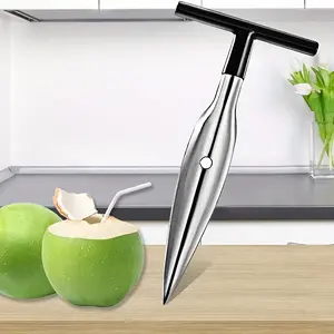 Home Stainless Steel Coconut Opener Creative Coconut Cone Special Coconut Shell Opener, Effortless and Quick Hole Opening Tool