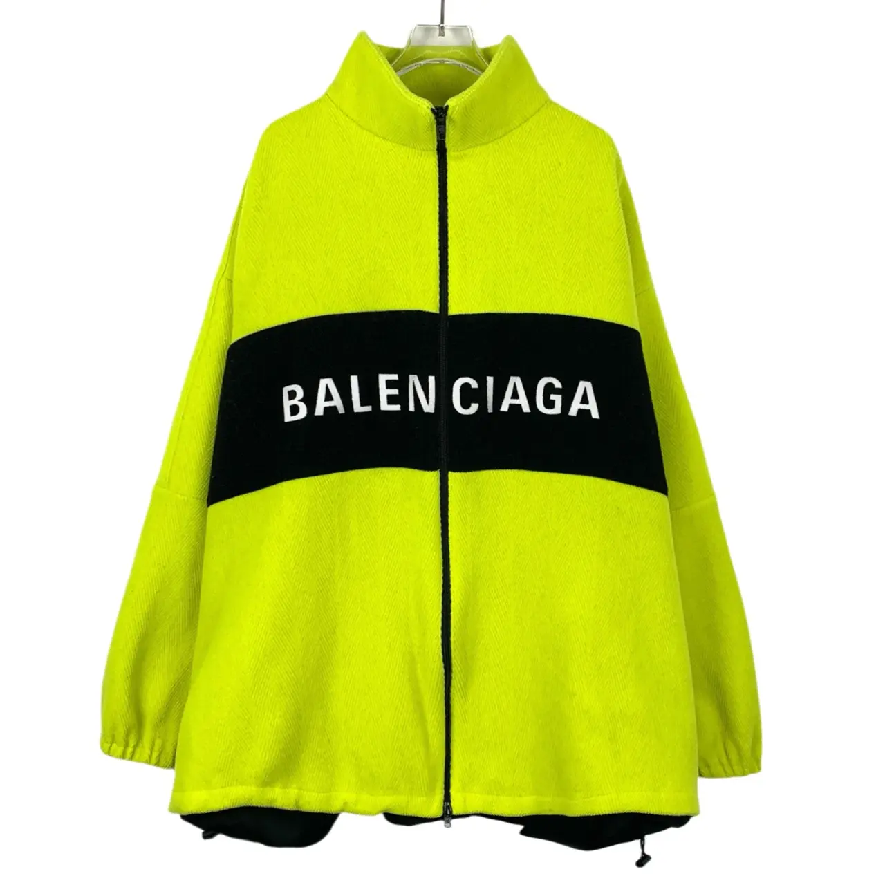 RDLT - Balenciaga Neon Yellow Logo Zip Jacket Size 46