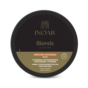 Inoar BLENDS Vitamina C Hydrating Mask with Vitamin C & Coconut for All Skin Types Single Unit Effective Hydration Antiaging Mask 250g
