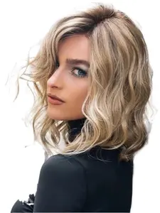 Women's Puffy Curly Wig, Premium Upgrade Version, 150% Density Wave Style with Rose Net Cap, Daily Party Festival Carnival, Synthetic Curly Wigs