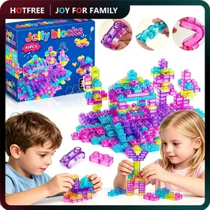 Hotfree 40 PCS Sensory Soft Building Blocks for Toddlers, Kids Montessori Squishy Stacking Toy Set, Squeezable & Stretchable Early Learning Construction Playset, Puzzle Blocks for Creative Play, Birthday Christmas Gift for Boys & Girls
