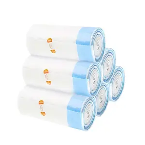 20/40/60100 Pack Jumbo Cat Litter Bags - Leakproof Litter Box Liners, Heavy Duty Drawstring Cat Litter Liners For Automatic Litter Box, Odor Control Disposable Kitty Litter Bags 1/2/3/5 Roll