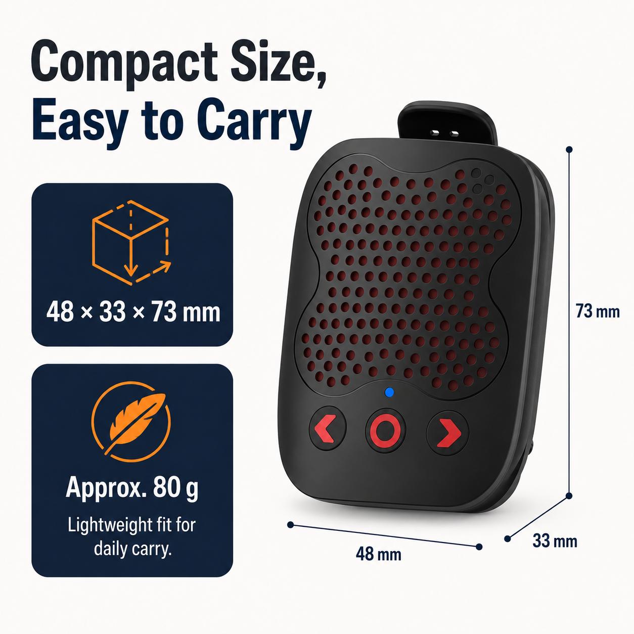 Compact Multifunctional Wireless Bluetooth 5.4 Speaker with Magnetic Clip, TWS Pairing, Built-in Li-ion Battery, Stereo Audio Device for Work & Outdoor Use, Multifunctional Wireless Speaker