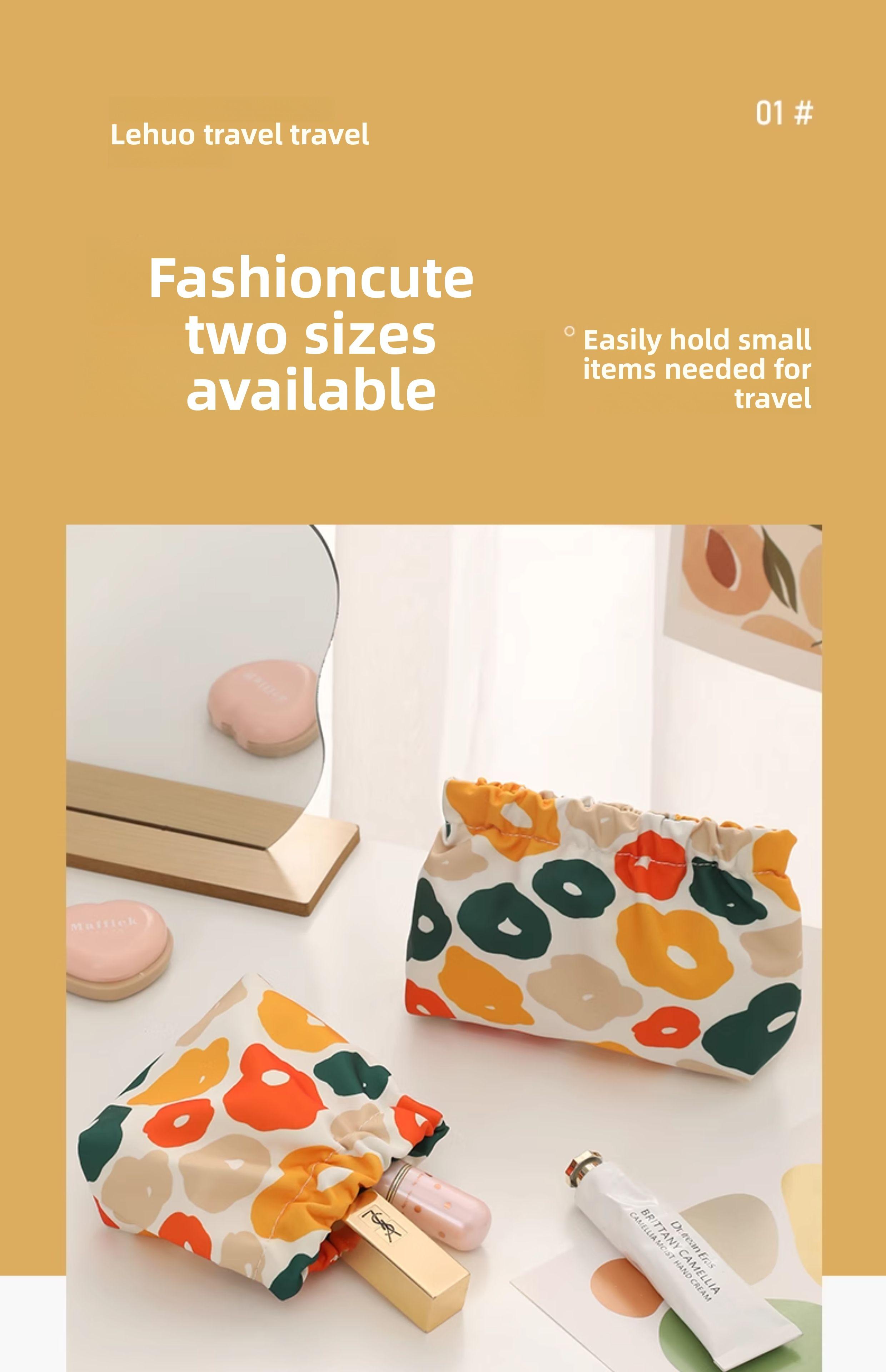 Self-Closing Waterproof Makeup Bag - Shrapnel Storage Bag for Girls with VITALITY Design