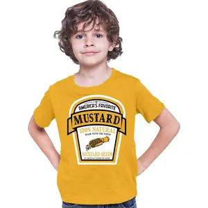 Mustard Label Funny Group Halloween Costume Youth-Tshirt