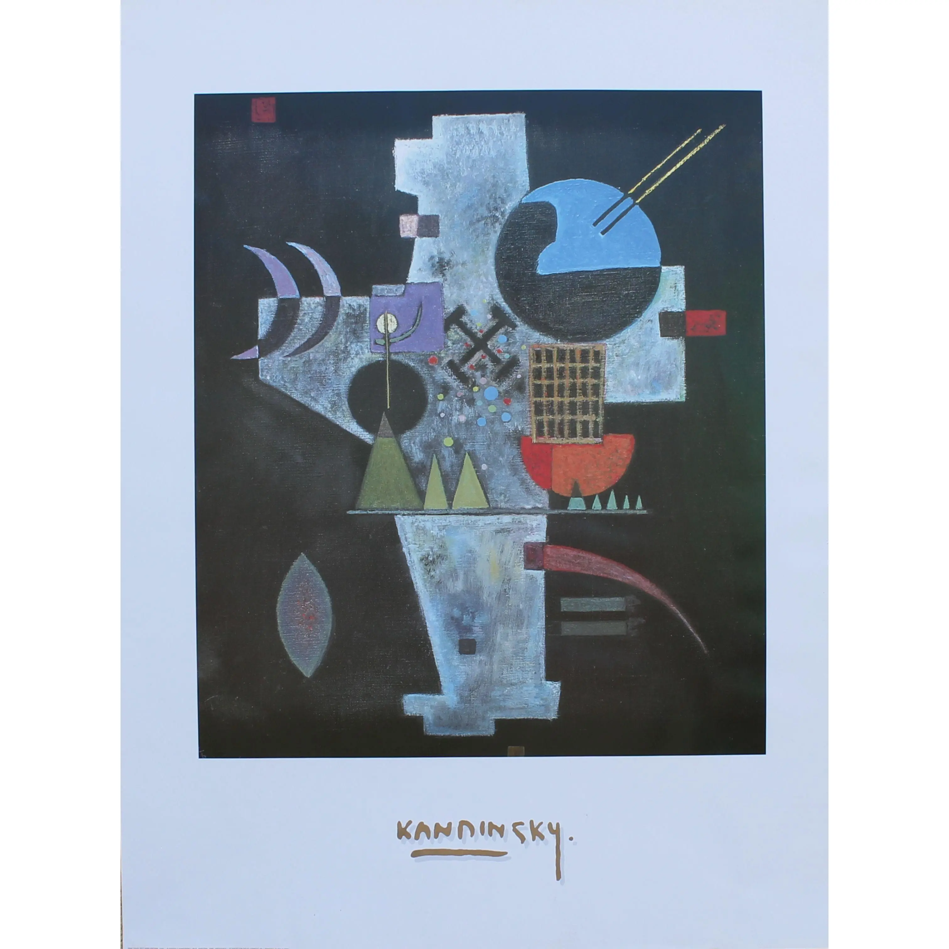 Wassily Kandinsky Geometric Rectangle Bus Artwork Poster Print - Circle-Float Design Home Decor Wall Art (23.5 in x 31.5 in)