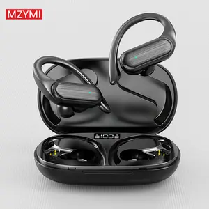 MZYMI New Wireless Earbuds for Running Sports, Wireless Earphones with Pure Bass Sound, Earphones Noise Cancelling Headset Built-in Microphone, Over Ear Headphones with Dual-LED Display