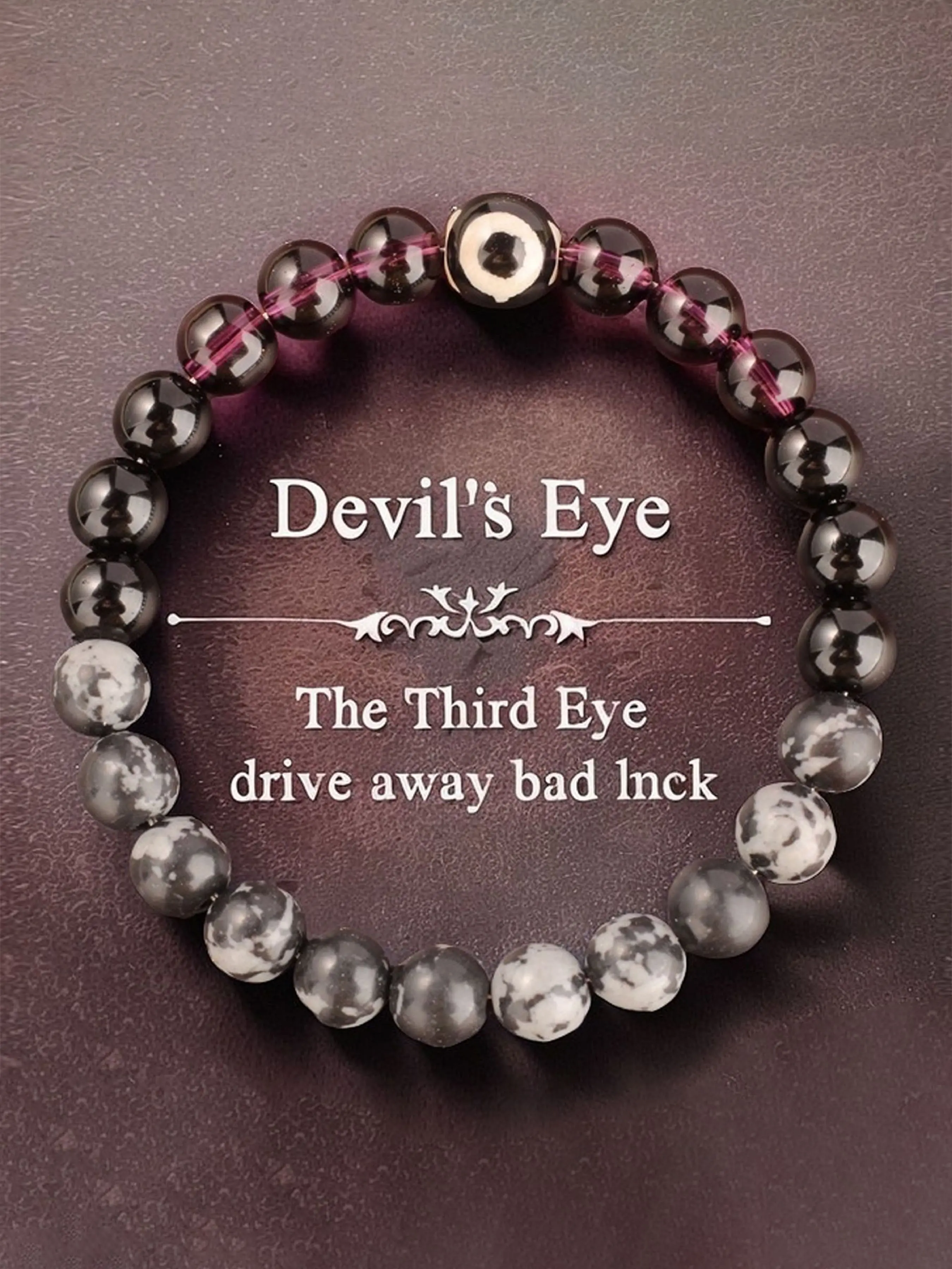 Evil Eye Amulet Bracelet, Exquisite Beaded Bracelets, Handmade Snowflake Stone Beaded Jewelry, Unisex Fashion Accessory for Daily Wear, Meditation and Energy Healing Gift
