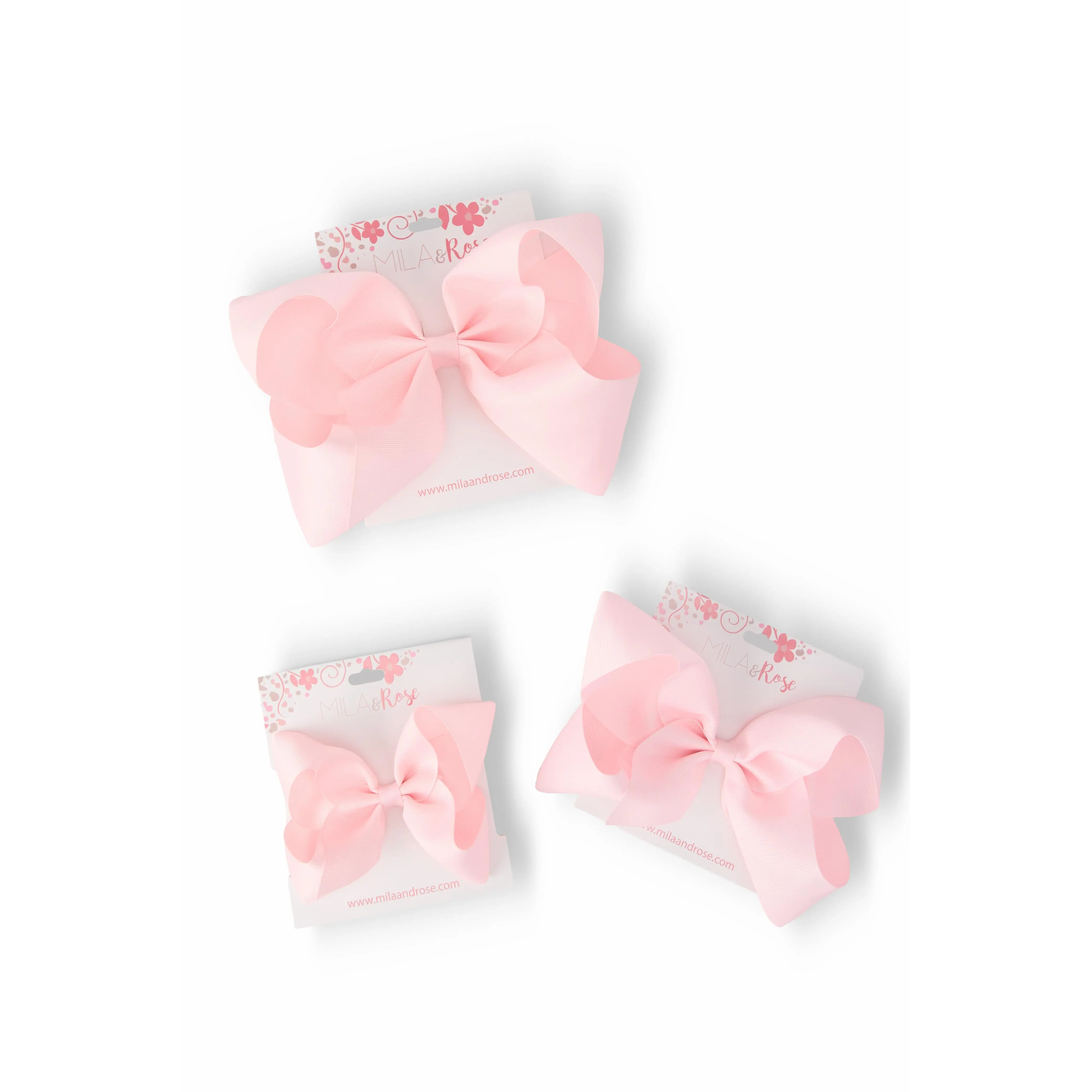 Light Pink Grosgrain Hair Bow